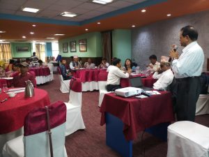 समाबेशी शिक्षा सम्बन्धी तीन दिने प्रशिक्षक प्रशिक्षण  तालिममा बिषय बिषेशज्ञको रुपमा डा. वासुदेव काफ्ले तालिम संचालन गर्नुहुदैं