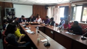 राष्ट्रिय अपाङ्ग महासंघ नेपालको नवनिर्वाचित कार्य समितिलाई राष्ट्रिय समावेशी आयोगमा बधाई तथा शुभकामना कार्यक्रमको तस्विर