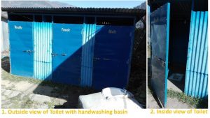 Health Post Building with ramp and toilet inside the building