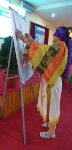 Participant is marking on inclusive moodometer