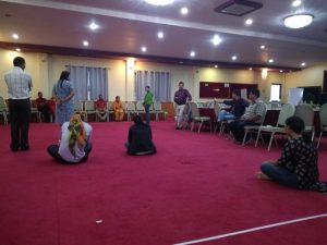 Participants and Facilitator are engaging on Game of Life for realization of real life understanding on disability