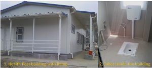 Health Post Building with ramp and toilet inside the building