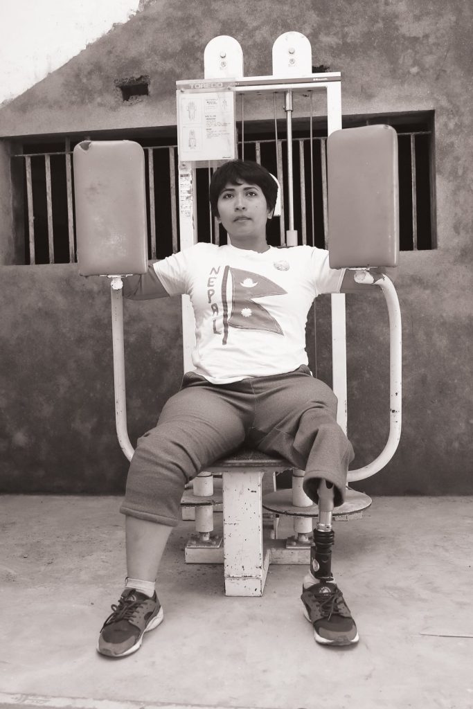 Nirmala Bhandari in Powerlifting Exercise