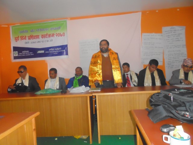 two days training on local resource mobilization