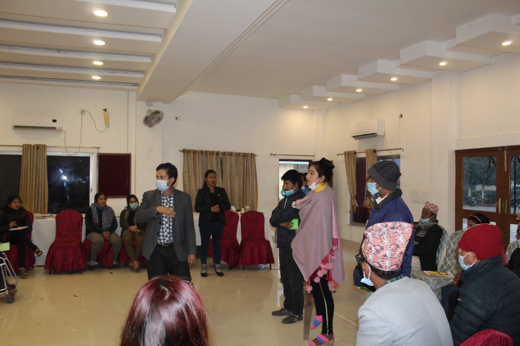 तालिमलाई सहजिकरण गर्दै महासचिव राजु बस्नेत ज्यु