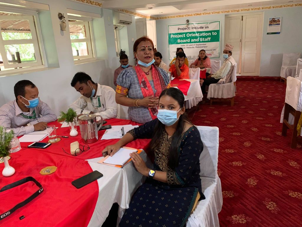 Parbata Shrestha, President, NFDN Province 1 sharing her remarks from the interactive session on Disability inclusion 