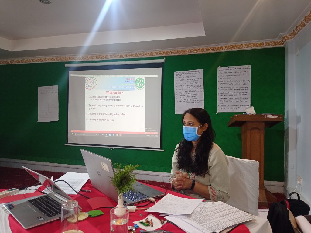 Program planning by Sita Arya, Project Coordinator