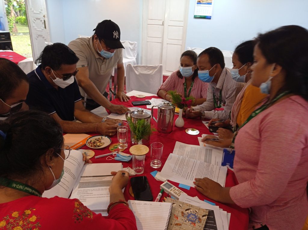 Admin Program Manager, Mr. Manish Prasai, facilitating the team during one of the group works.