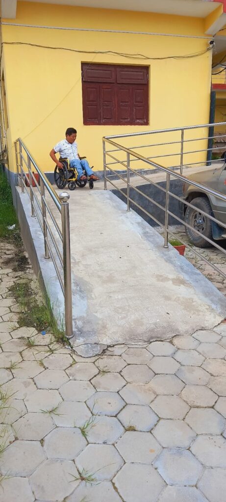Wheelchair user testing ramp